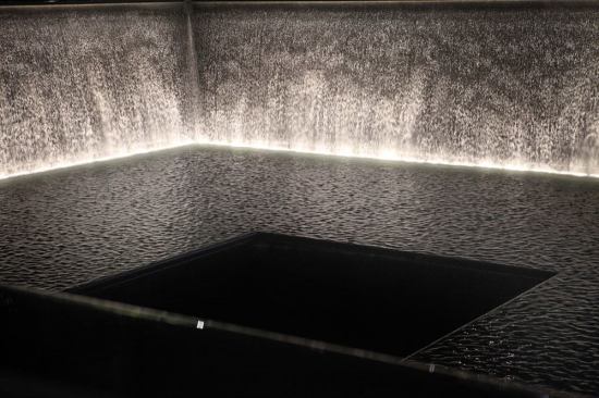 Instead, the designers, Fisher Marantz Stone, worked closely with Winona Lighting to develop a submersible fixture using LEDs (still an immature technology at the time) that would meet the project’s technical requirements. The result was a 24V-fixture with an internal water-cooling technology. 1,500 linear feet of fixtures are mounted beneath the waterfall at the base of each pool.