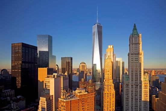 A new rendering of 1 World Trade Center, with a view of the redesigned spire.