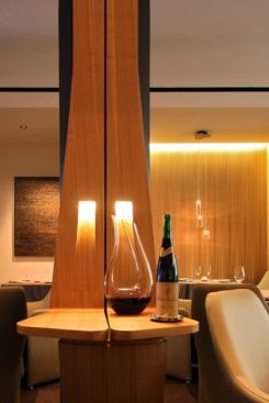 Decanter shelf.