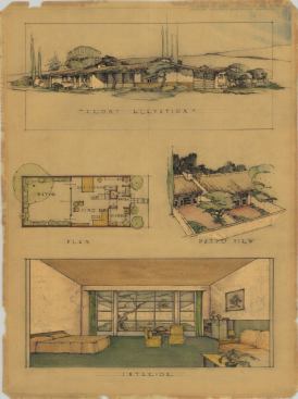 Cliff May, One room house, 1935