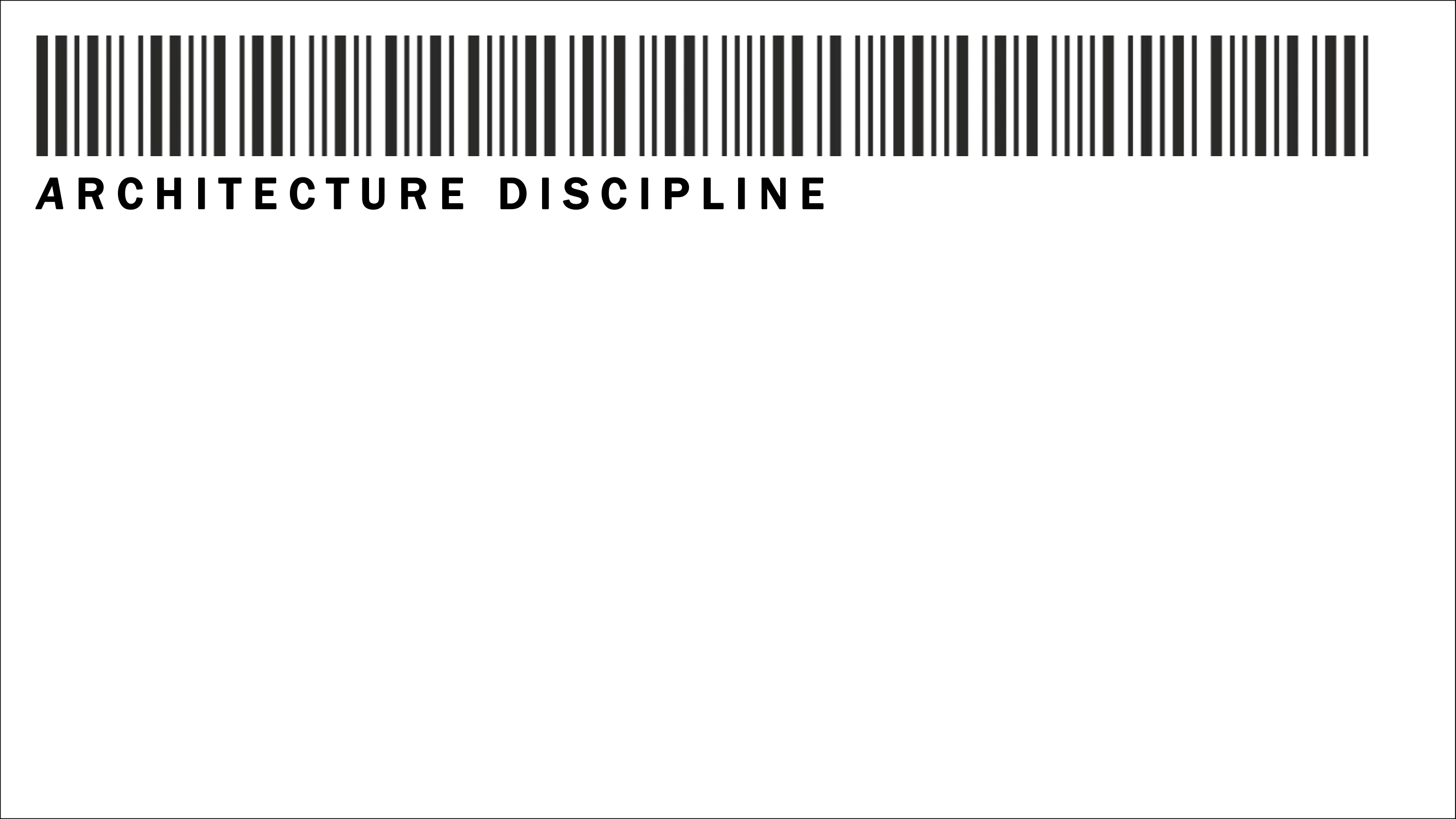 Architecture Discipline