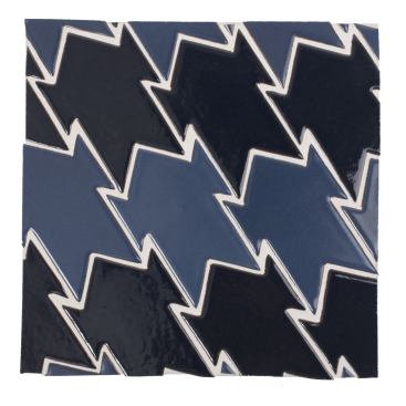 Fireclay Tile's Runway Collection, Cravate in Navy Blue Gloss and Denim.