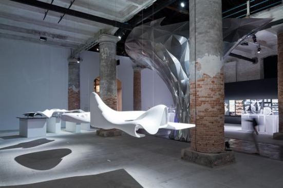 Zaha Hadid's "Arum" installation at the 13th International Architecture Exhibition at the 2012 Venice Biennale.