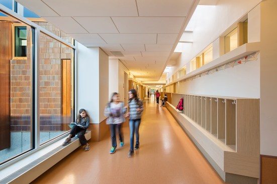 Fully programmed corridor academic space