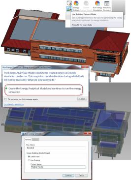 Screenshot from the Building Element Energy Analysis tool in Autodesk Revit 2014