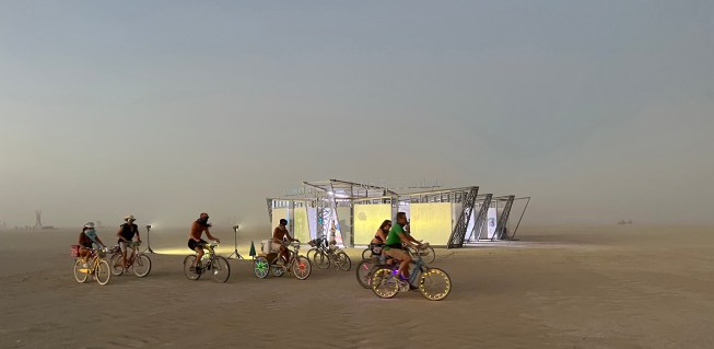 A view of the Museum of No Spectators at Burning Man 2022.