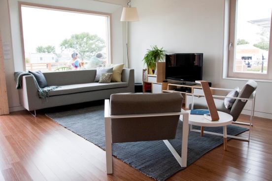 The home’s triple-glazed windows will help reduce heat loss and heat gain.