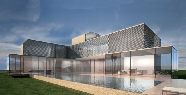 "That project really explores the ability to weave space together within the site itself and the house," says architect David Jameson. The appropriately titled Oscillating House employs radiant heating and cooling using a technique Jameson saw used in Austria and Germany.