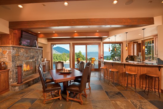 The Bar area in the daylight basement.