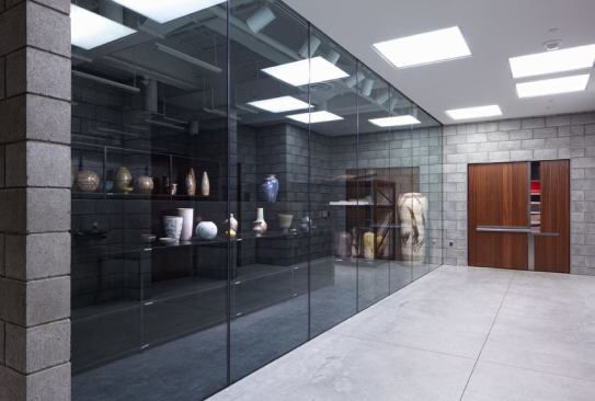 One of the areas in the new Collections Addition  where stored art is displayed.