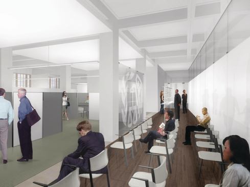 Rendering of&nbsp;the future interior at the Wayne N. Aspinall Federal Building and U.S. Courthouse, which will be complete in 2013.