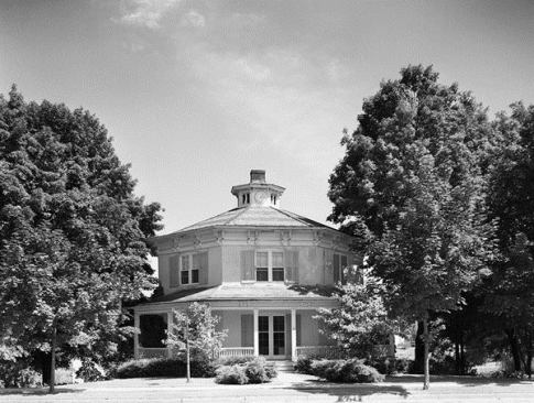 Octagonal Library, Red Hook, N.Y., by Richard A. Walker.
