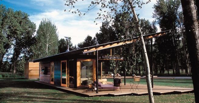 rada 2005 – Outbuilding / Merit Award  Architect: Lake|Flato Architects, San Antonio; Builder: Tor Jensen, Bishop Builders, Ketchum, Idaho   Conceived as a family retreat on a larger property containing an existing main house, the project presented Lake|Flato Architects with an opportunity to design a building that serves as a getaway destination. “The critical challenge was to create a pavilion where you do feel connected to the views and the environment, but you're not encumbered by too much architecture,” says principal David Lake, FAIA.