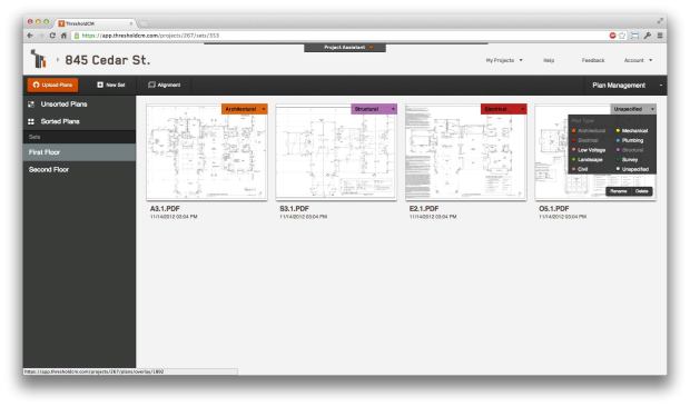 Users can upload multiple plans (architectural, structural, plumbing, or electrical, for example) for one project and tag and view photos based on which plan they correspond with.