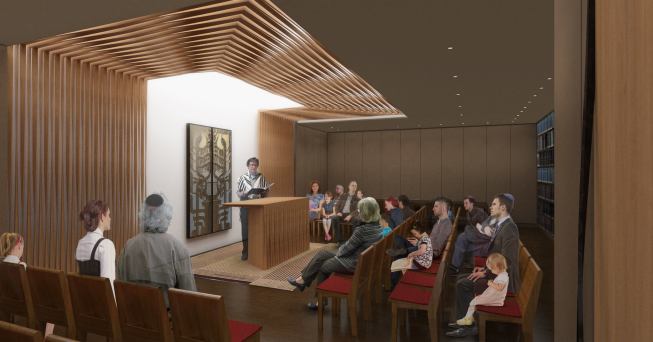 The building also has a smaller, more intimate chapel sapce, close to the rabbinical offices.