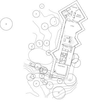 Site plan for Harris House, 1992, Ganges Harbor.