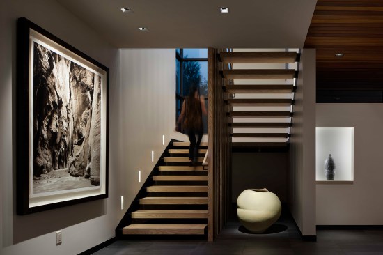 Modern house in Denver, designed by Semple Brown, with lighting design by 186 Lighting Design Group