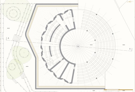 Library floor plan, Gando Secondary School in Gando, Burkina Faso.  Photo © Holcim Foundation.