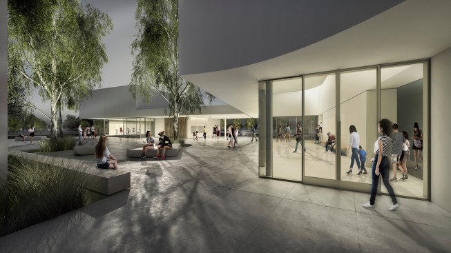 JAMS PAC Lobby at Night