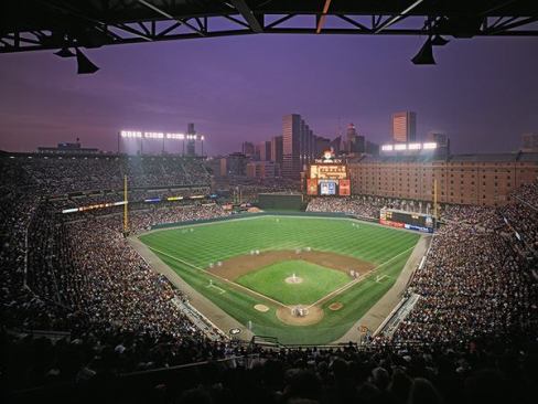 Oriole Park at Camden Yards, Baltimore, by Populous, formerly HOK Sport.