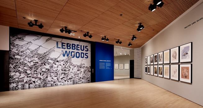 Installation view of 'Lebbeus Woods, Architect,' San Francisco Museum of Modern Art, February 16–June 2, 2013; organized by the San Francisco Museum of Modern Art.