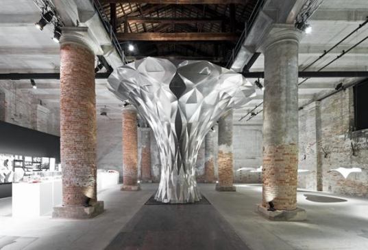 Zaha Hadid's "Arum" installation at the 13th International Architecture Exhibition at the 2012 Venice Biennale.