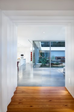 View from transitional bridge to new addition