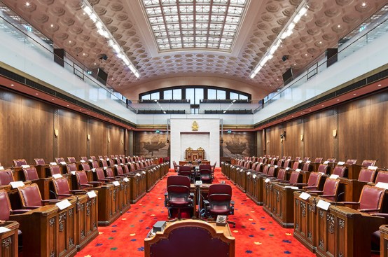 The Senate Chamber in the former Concourse.
