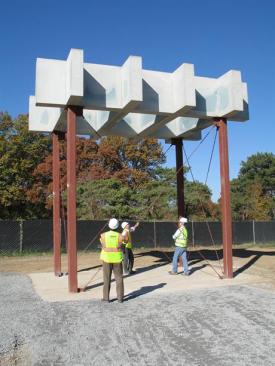 Representatives+from+the+St.+Louis+Art+Museum%2c+David+Chipperfield+Architects%2ca+nd+HOK+inspect+a+full-scale+mock-up+of+the+gridded+ceiling+slab+on+site.
