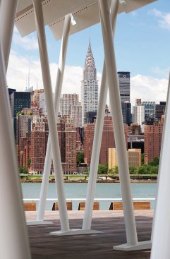 A view out through the canopy supports.