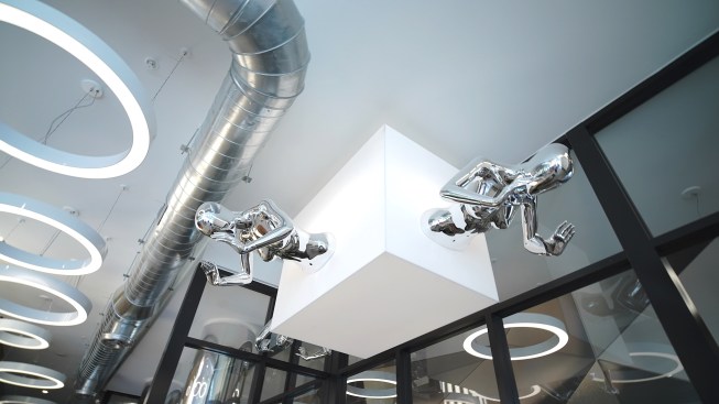 The Box Breakout fixture is over the lobby desk.