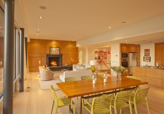 The main living space is open and loft-like