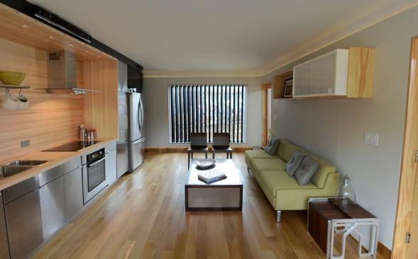 The Homestead’s appealing interior is light-filled and airy.