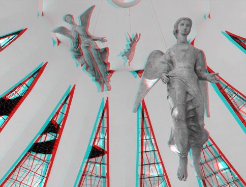 An interior shot of the Cathedral of Brasilia—in 3D!