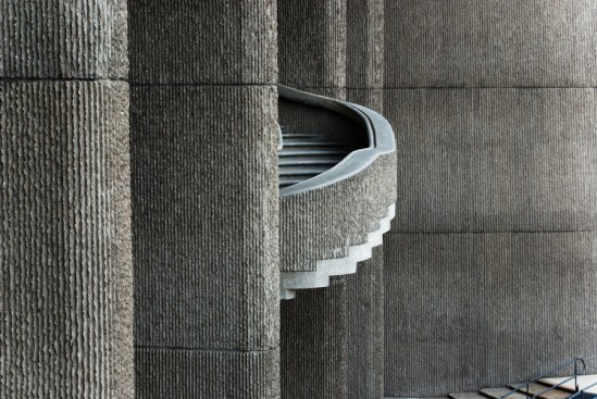 The original buildings of the Boston Government Service Center show the "ribbing of the concrete, Rudolph’s technique for breaking of concrete expanses and catching light."
