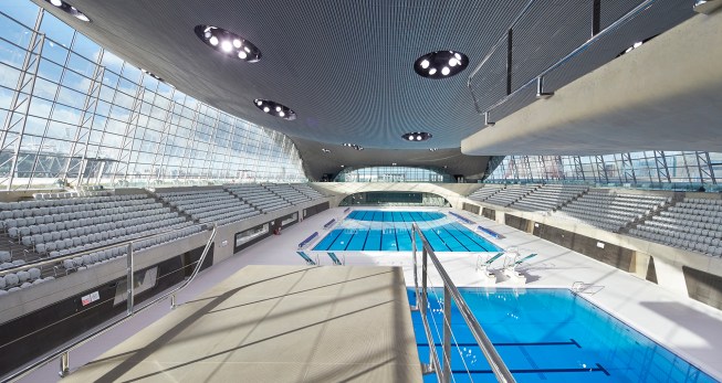London Aquatics Centre, completed in 2011.