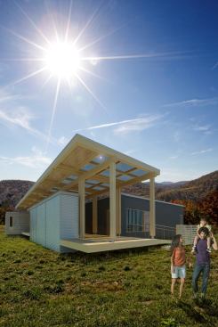 Appalachian State University 2011 Solar Decathlon House rendering.