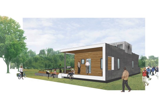 Parsons The New School for Design and Stevens Institute of Technology 2011 Solar Decathlon House rendering