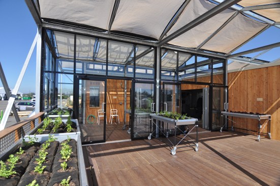 University at Buffalo, The State University of New York presents GRoWHome, a 770-square-foot one bedroom house for an urban gardening couple that includes a 320-square-foot greenhouse capable of producing year-round vegetable growth.