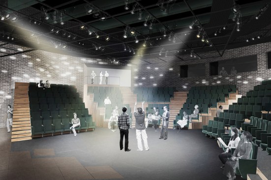 Rendering of Alexandra C. and John D. Nichols Theatre