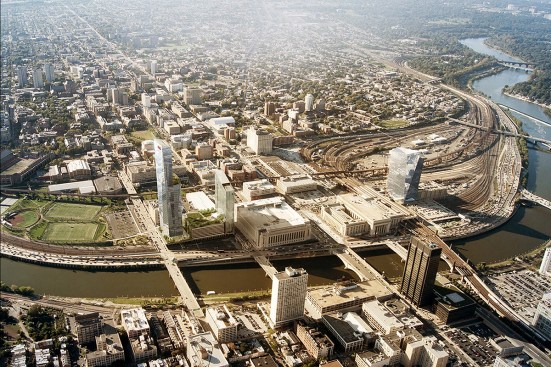 Schuylkill Yards district, existing site