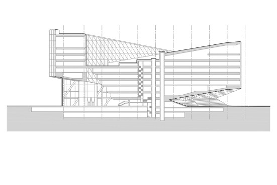 Section through atrium