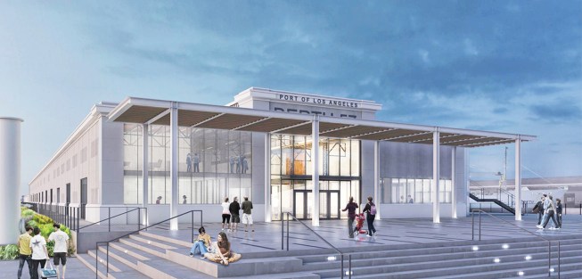 Warehouse 57 Science Hub façade and entry plaza