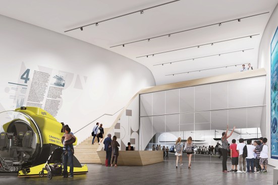 First-floor exhibition hall in AtlaSea Berth 56 Engagement Center