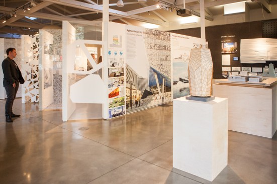 View of "Snøhetta: People, Process, Projects" exhibition at the Center for Architecture in Portland, Ore.