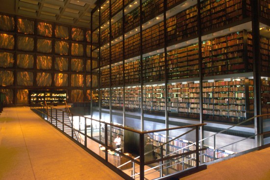 Interior of the library prior to the renovation.