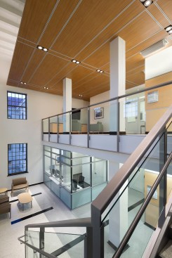 Reconfigured entrance lobby at VA West Los Angeles, Los Angeles, Calif., by Leo A Daly