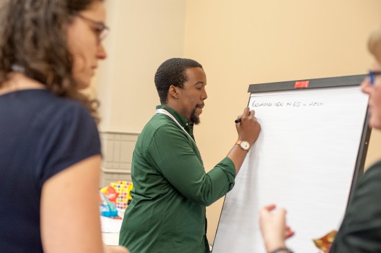 Brainstorming ideas to pitch.