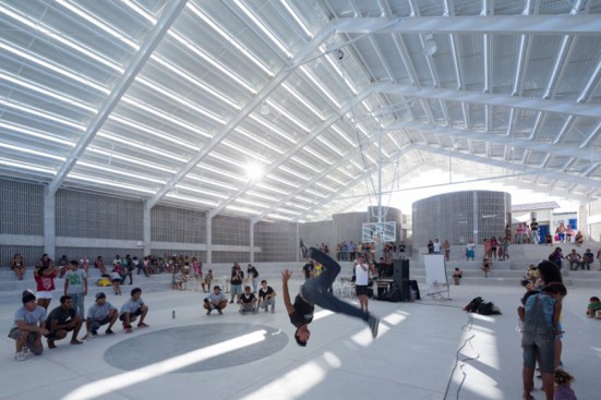 “Natal Gymnasium, by Herzog & de Meuron” (2014, chromogenic photograph)