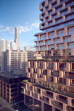 The building will feature rental units, all with balconies.